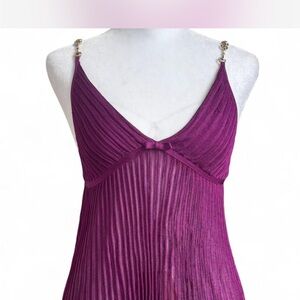 Gucci Purple Knit Top with Chain Straps